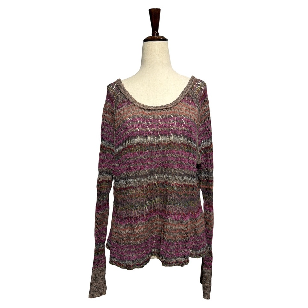 Free People โข Lost In The Forest Pullover Sweater Faded Rose S ASO Violet Harmon - Picture 2 of 10